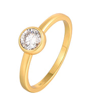 Casablanca Sterling Silver Bezel-Set CZ Birthstone Ring