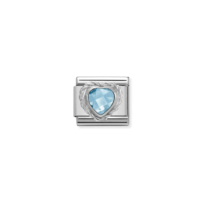 Nomination Italy Classic Link Light Blue Heart Charm