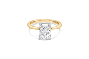 14kt Yellow Gold 2.57ct Lab Grown Radiant Diamond Engagement Ring