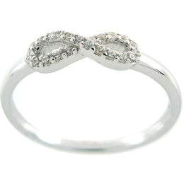Casablanca Silver CZ Infinity Ring