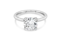 14kt White Gold 1.50ct Lab Grown Round Solitaire Diamond Engagement Ring