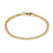 Steelx Stainless Steel Yellow Gold Tone 4mm Men's Miami Cuban Bracelet