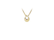 Casablanca Yellow Gold Plated CZ Pearl Necklace