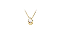 Casablanca Yellow Gold Plated CZ Pearl Necklace