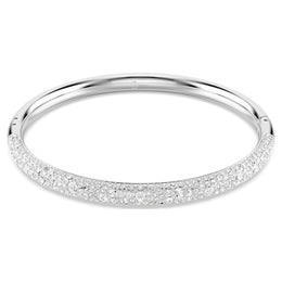 Swarovski Meteora Crystal Snow Pave Bangle Bracelet Rhodium Plated