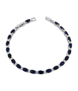 Casablanca Oval & Sapphire CZ Bracelet