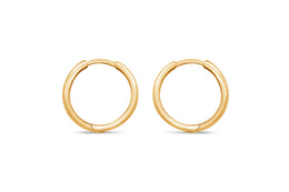 Yellow Gold Hinged Hoop Earrings