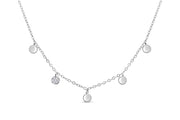 Casablanca Sterling Silver CZ Dangle Necklace