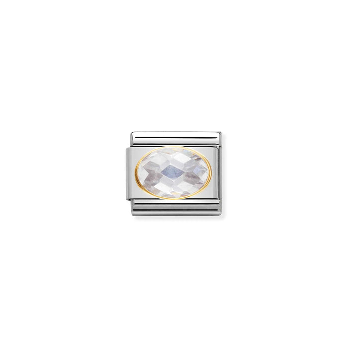Nomination Italy Classic Link Cubic White Stone Charm