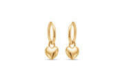Casablanca Gold Plated Heart Hoop Earrings