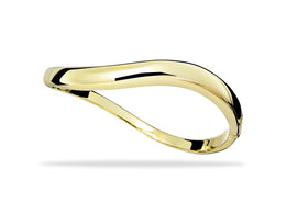 Casablanca Yellow Gold Plated Wave Bangle