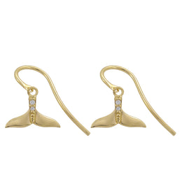 Casablanca Yellow Gold Plated Whale Tail Earrings