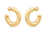 Casablanca Gold Plated Half Hoop Earrings