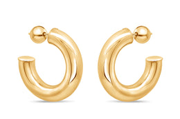 Casablanca Gold Plated Half Hoop Earrings