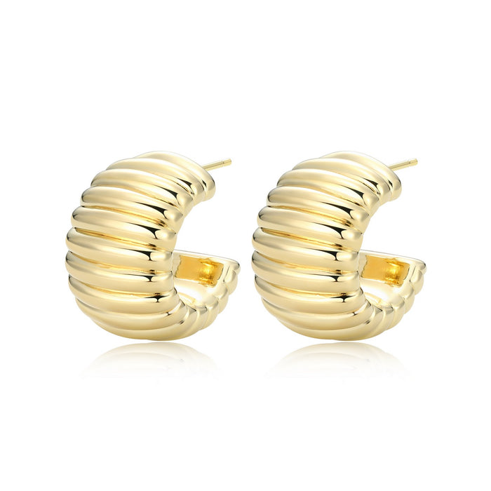 Casablanca Grooved Hoop Earrings