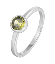 Casablanca Sterling Silver Bezel-Set CZ Birthstone Ring