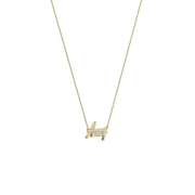 Yellow Gold Plated Luxe Name Necklace SN020G