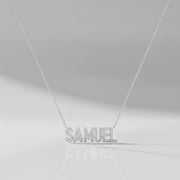 Rhodium Plated Silver Signature Name Necklace AW24N002R