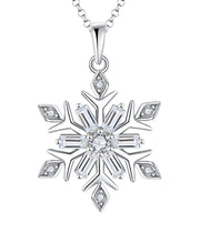 Casablanca Sterling Silver CZ Snowflake Necklace