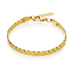 Steelx Gold Plated Textured Bracelet