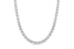 Sterling Silver Fancy Spiga Chain