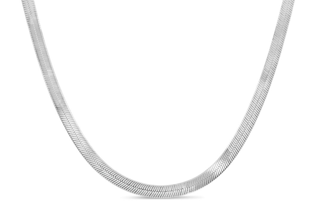 Silver Herringbone Chain - 18"