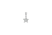 White Gold & CZ Star Pendant