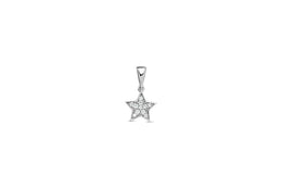 White Gold & CZ Star Pendant