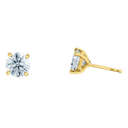 10KT Yellow Gold 2.00CT Lab Grown Round Diamond Stud Earrings