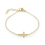 Italgem Veloria Mini Yellow Gold Plated Stainless Steel Classic Cross 5+1