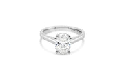1.61CT Lab Grown White Gold Oval Solitaire Engagement Ring