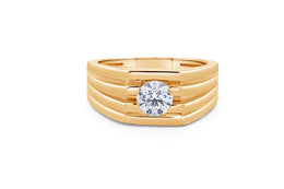 10kt Yellow Gold Lab Grown 1.00CT Men's Diamond Ring