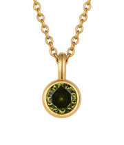 Casablanca Sterling Silver Bezel-Set CZ Birthstone Pendant Necklace