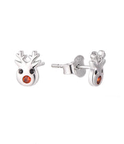 Casablanca Sterling Silver Reindeer Earrings