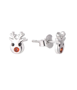 Casablanca Sterling Silver Reindeer Earrings