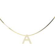 Yellow Gold Plated Initial Necklace AW24N006G