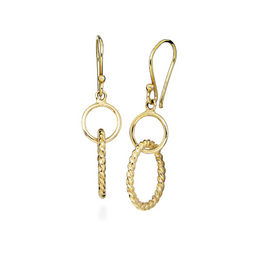 Casablanca 10K Yellow Gold Rope Drop Earrings