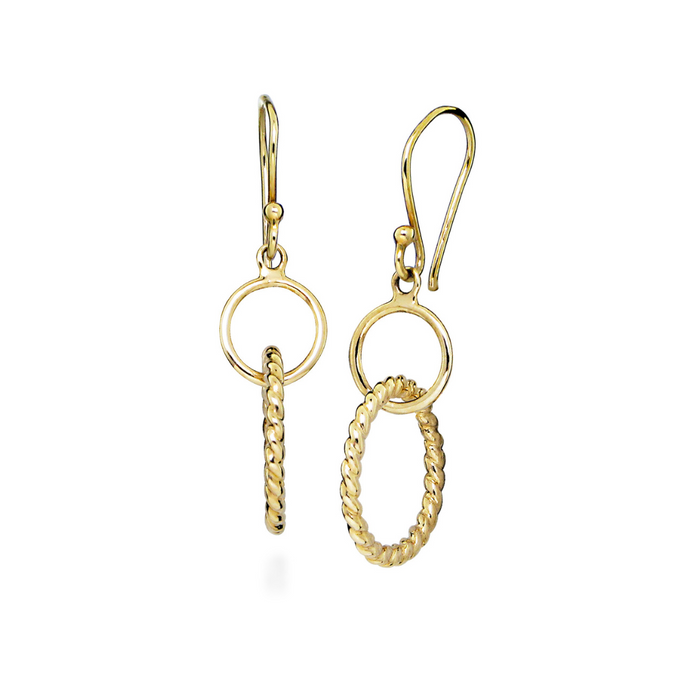 Casablanca Golden Rope Drop Earrings