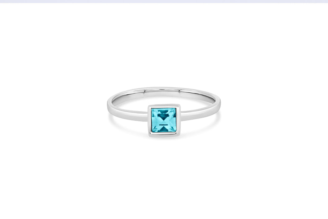 Casablanca Crystal Aquamarine Ring