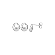 Casablanca Sterling Silver Puffed Stud Earrings Earrings