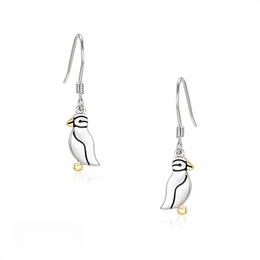 Casablanca Two-Tone Puffin Earrings
