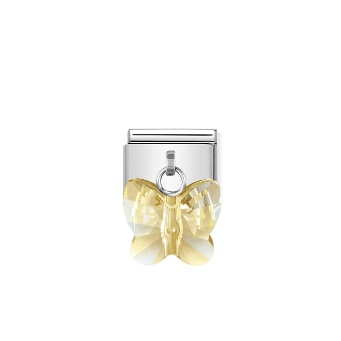 Nomination Italy Classic Link Crystal Gold Butterfly Charm