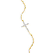 Monte Luna Gold Plated Sterling Silver Cross Bracelet