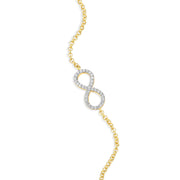 Monte Luna Yellow Gold Plated Infinity Diamond Bracelet