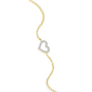Monte Luna Gold Plated Open Heart Bracelet
