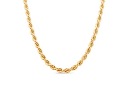 Yellow Gold Plated Sterling Silver Large Rope Chain