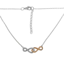Casablanca Two-tone Double Infinity Necklace