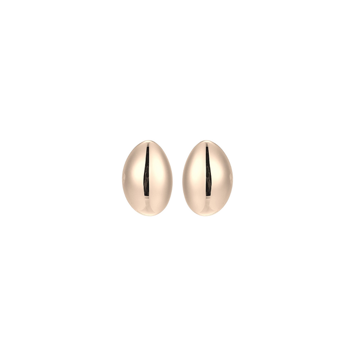 Casablanca Gold Plated Pebble Stud Earrings