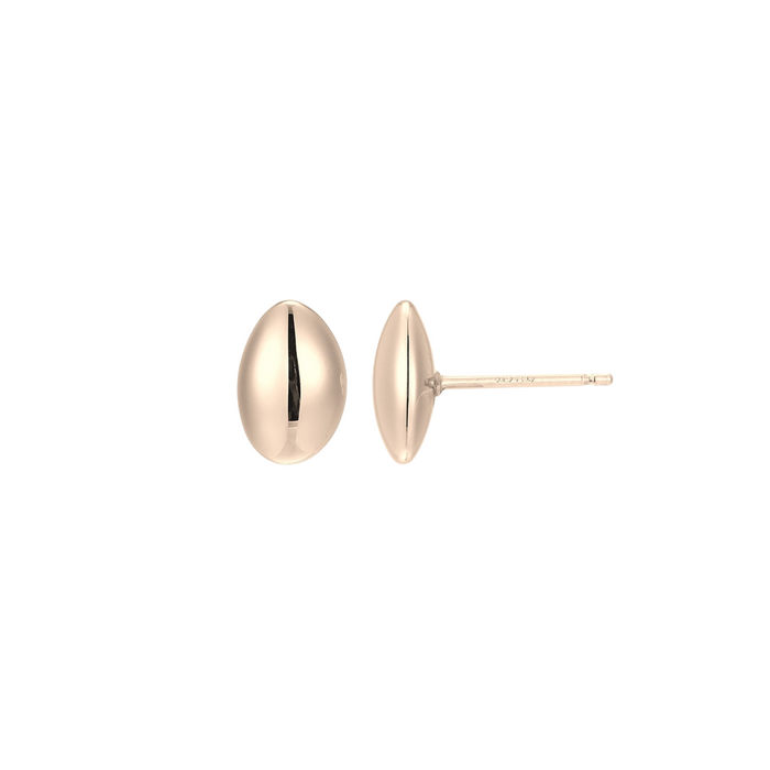 Casablanca Gold Plated Pebble Stud Earrings