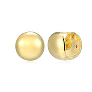 Elle Genesis Sterling Silver Ball Huggie Earring